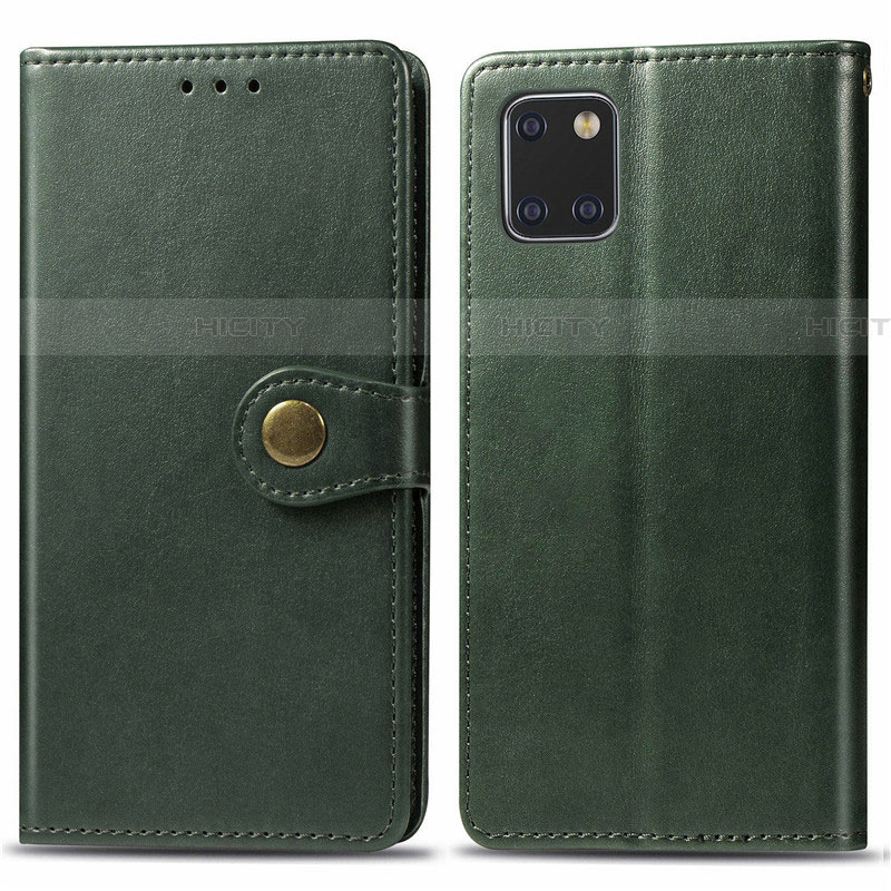 Funda de Cuero Cartera con Soporte Carcasa L05 para Samsung Galaxy Note 10 Lite Verde