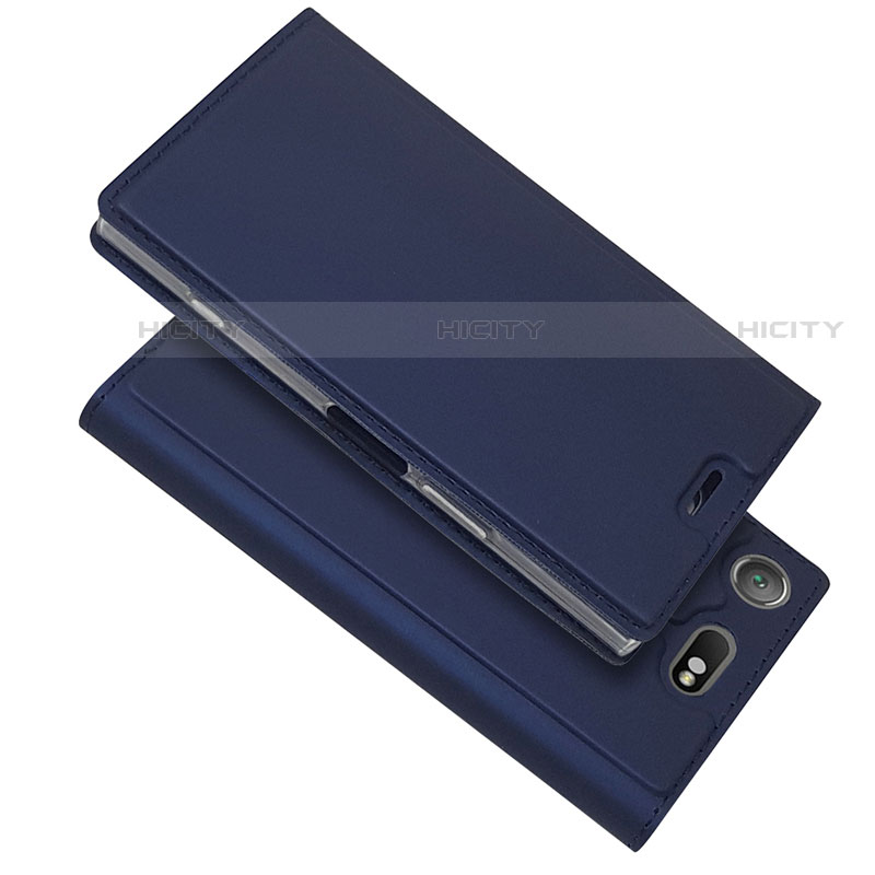 Funda de Cuero Cartera con Soporte Carcasa L05 para Sony Xperia XZ1 Compact Azul