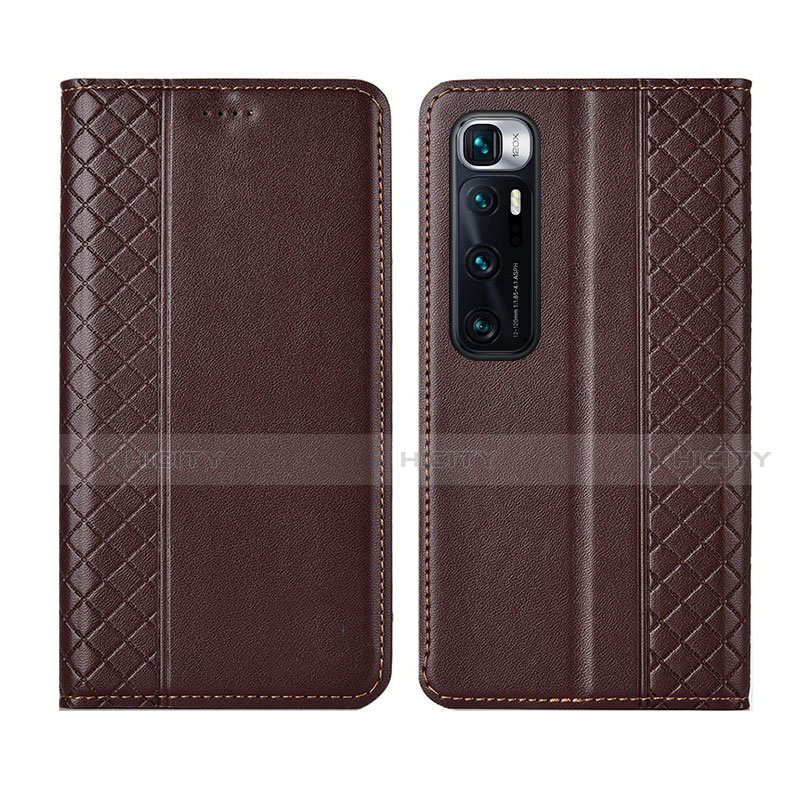 Funda de Cuero Cartera con Soporte Carcasa L05 para Xiaomi Mi 10 Ultra Marron