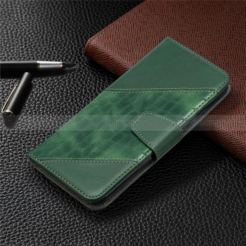 Funda de Cuero Cartera con Soporte Carcasa L05 para Xiaomi POCO C3 Verde