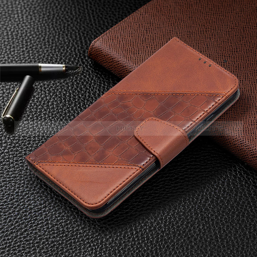 Funda de Cuero Cartera con Soporte Carcasa L05 para Xiaomi POCO C31 Marron