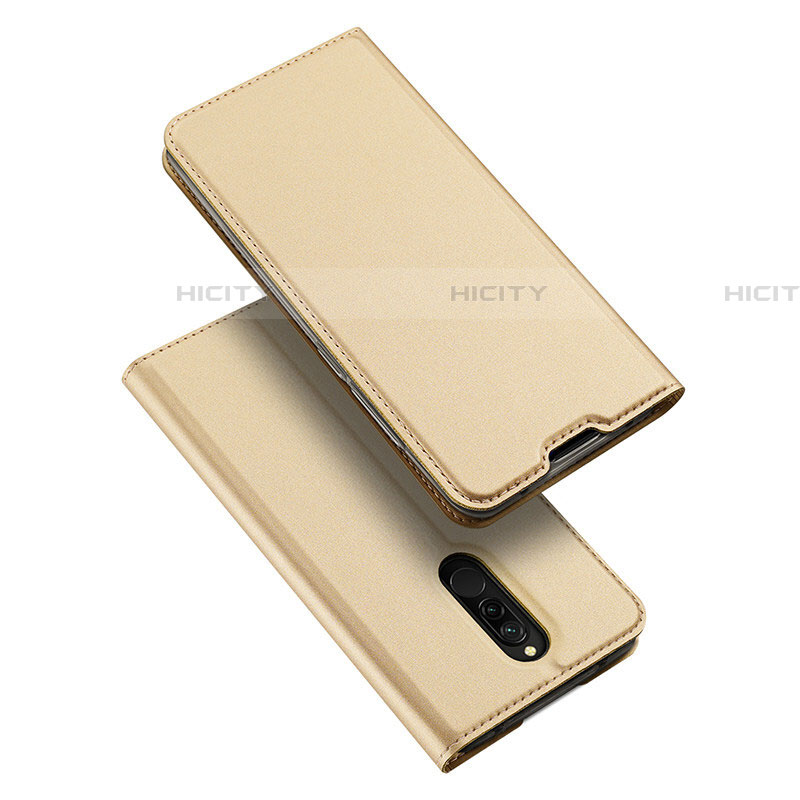 Funda de Cuero Cartera con Soporte Carcasa L05 para Xiaomi Redmi 8 Oro