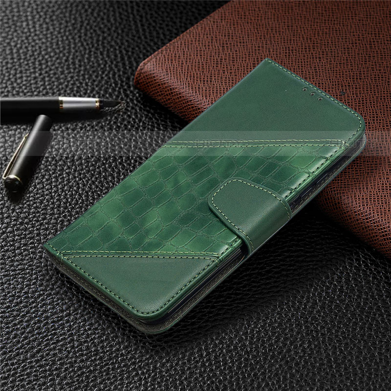 Funda de Cuero Cartera con Soporte Carcasa L05 para Xiaomi Redmi 9 India Verde