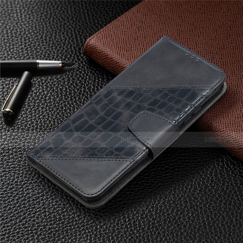 Funda de Cuero Cartera con Soporte Carcasa L05 para Xiaomi Redmi 9C NFC Negro