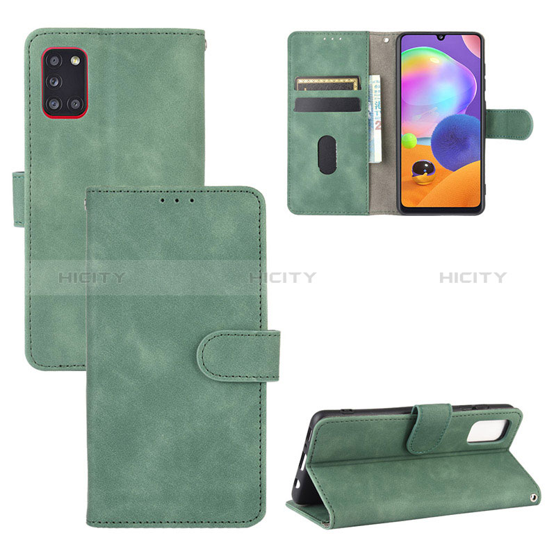 Funda de Cuero Cartera con Soporte Carcasa L05Z para Samsung Galaxy A31 Verde