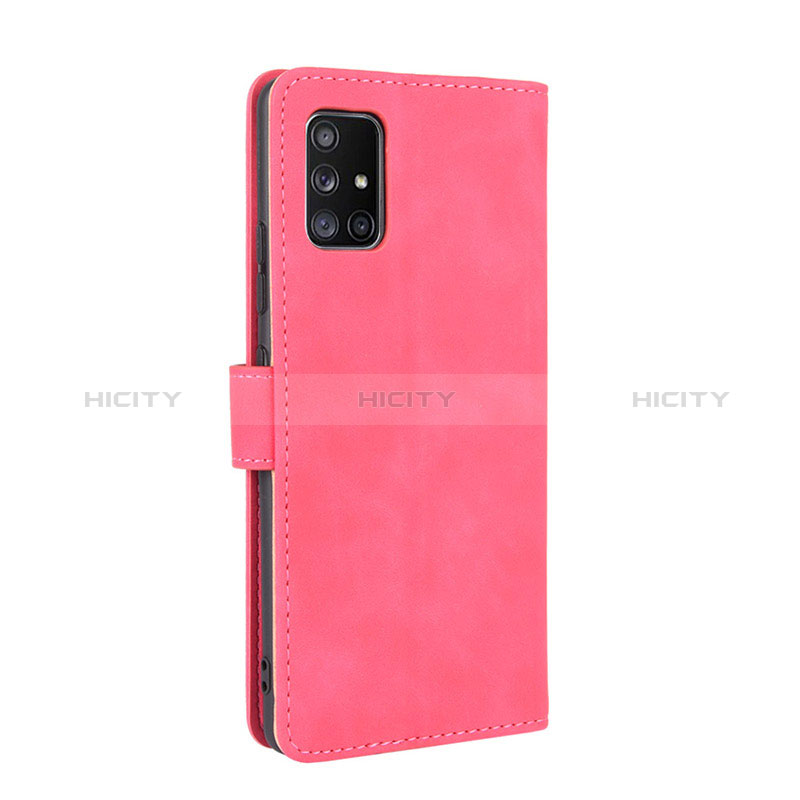 Funda de Cuero Cartera con Soporte Carcasa L05Z para Samsung Galaxy A51 4G Rosa Roja