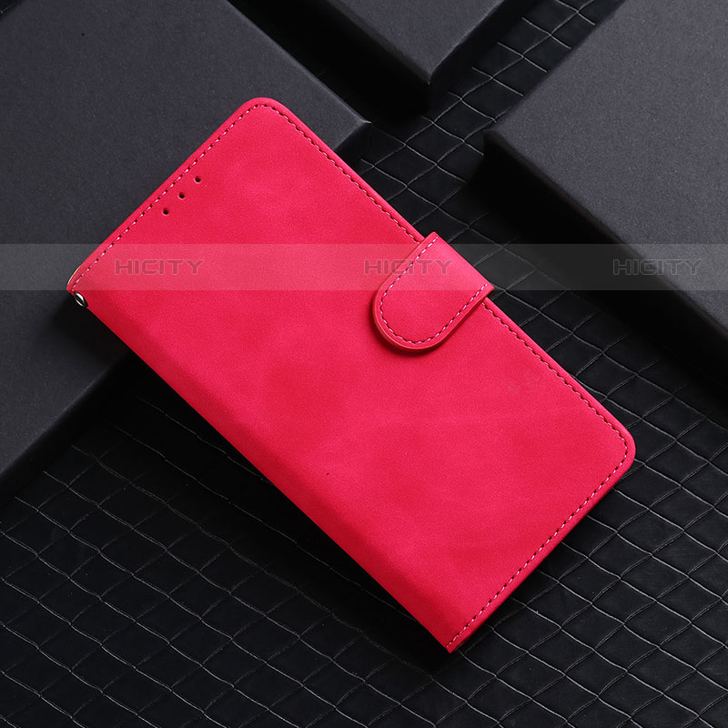 Funda de Cuero Cartera con Soporte Carcasa L05Z para Samsung Galaxy S23 5G Rosa Roja