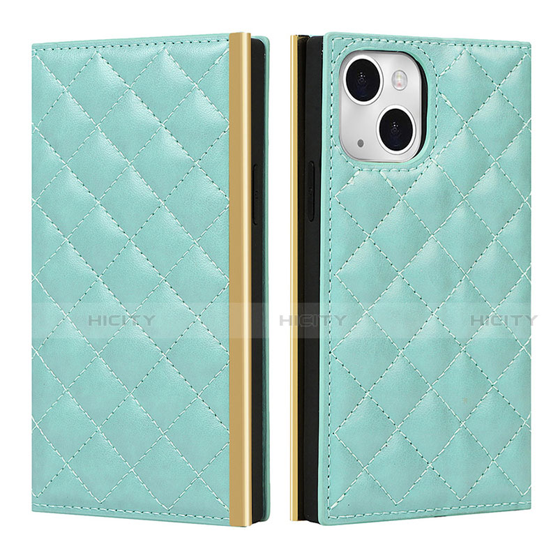 Funda de Cuero Cartera con Soporte Carcasa L06 para Apple iPhone 13 Verde