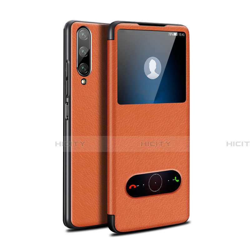 Funda de Cuero Cartera con Soporte Carcasa L06 para Huawei Honor 9X Pro Naranja