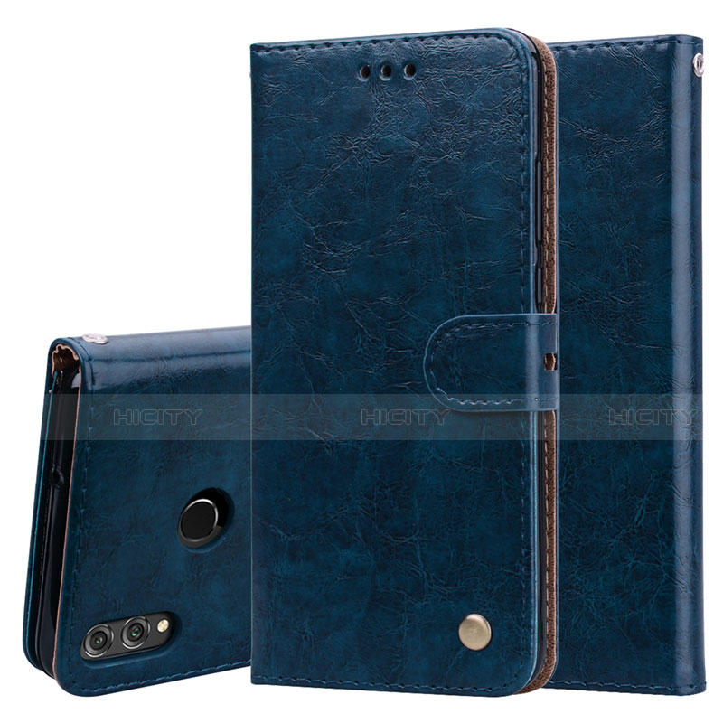 Funda de Cuero Cartera con Soporte Carcasa L06 para Huawei Honor V10 Lite Azul