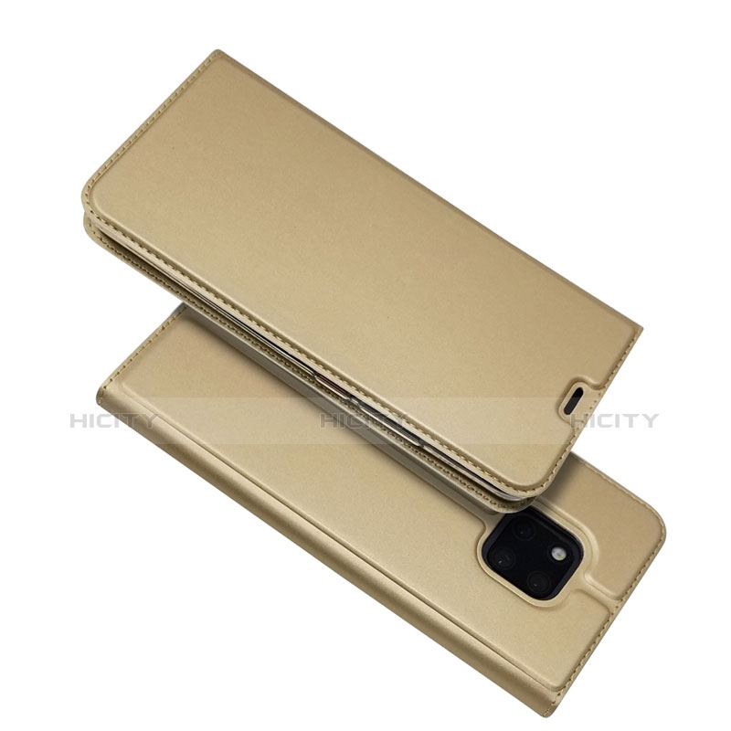 Funda de Cuero Cartera con Soporte Carcasa L06 para Huawei Mate 20 Pro Oro