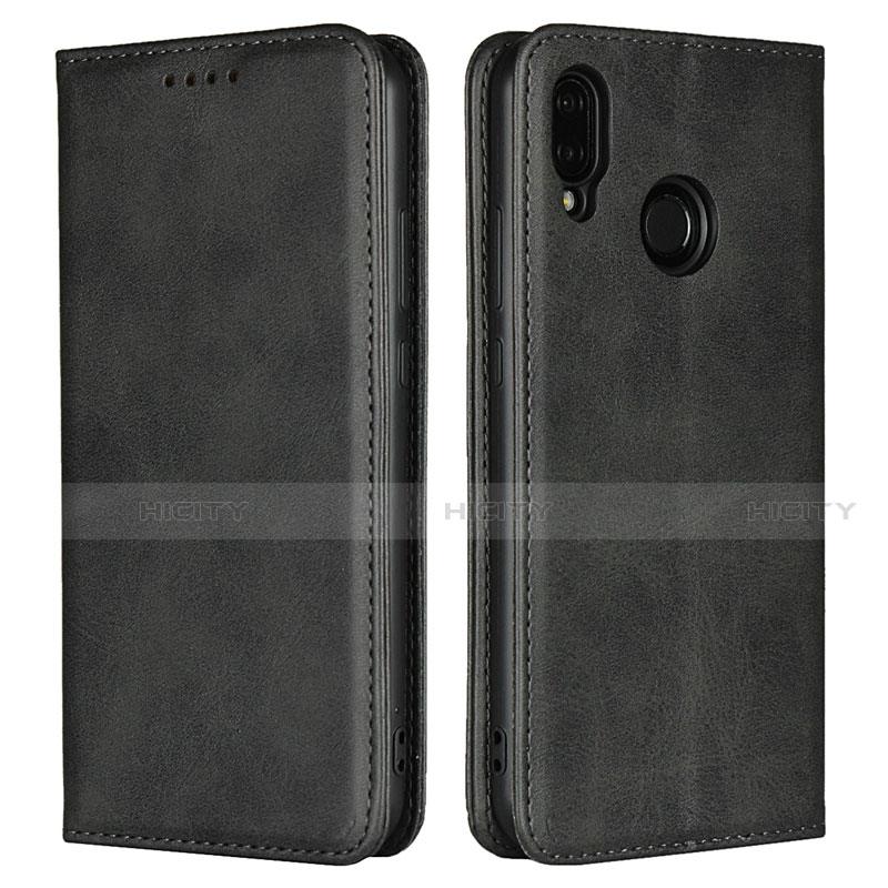 Funda de Cuero Cartera con Soporte Carcasa L06 para Huawei Nova 3e Negro