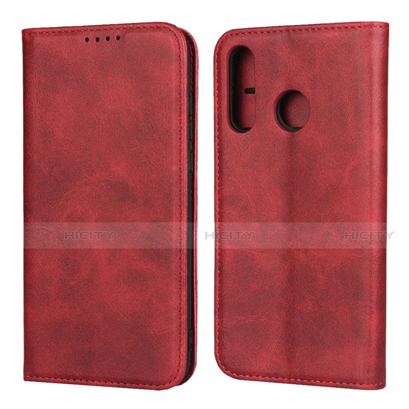 Funda de Cuero Cartera con Soporte Carcasa L06 para Huawei Nova 4e Rojo