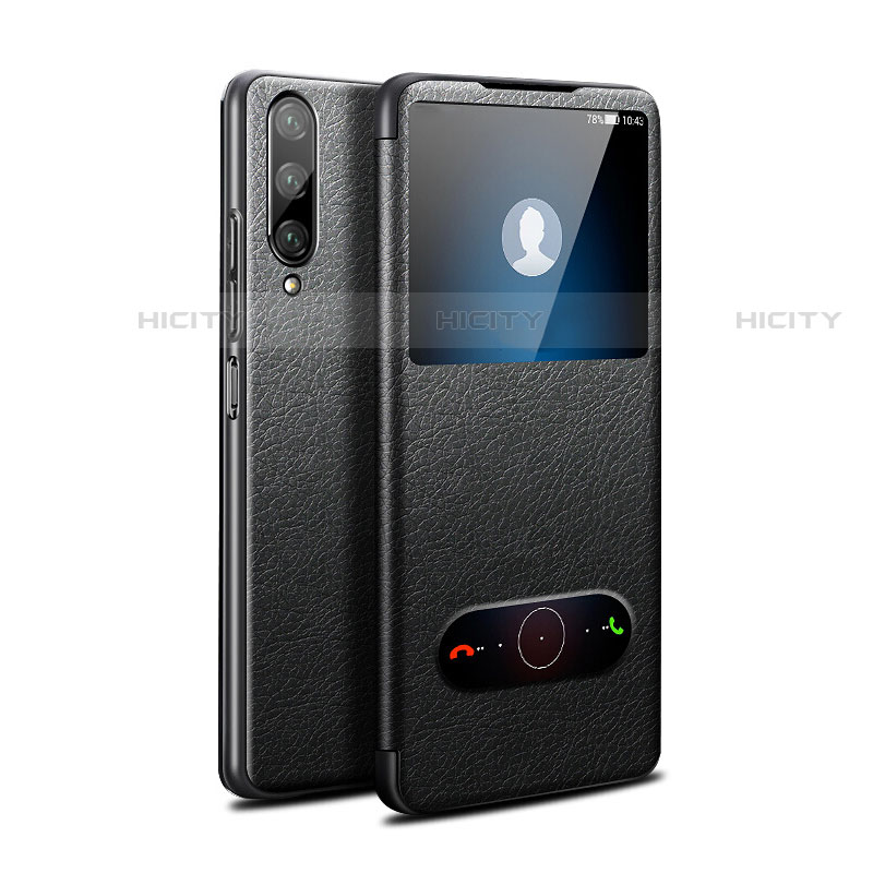 Funda de Cuero Cartera con Soporte Carcasa L06 para Huawei P Smart Pro (2019) Negro