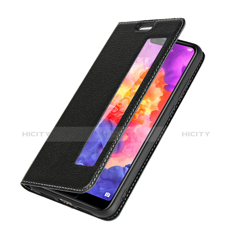 Funda de Cuero Cartera con Soporte Carcasa L06 para Huawei P20