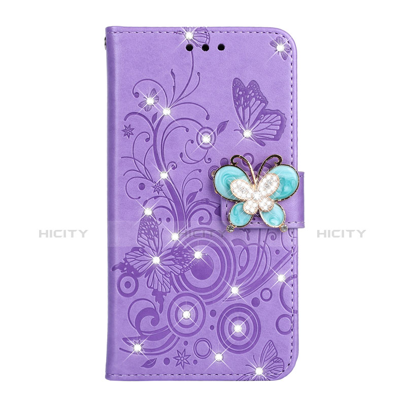 Funda de Cuero Cartera con Soporte Carcasa L06 para Huawei P30 Morado