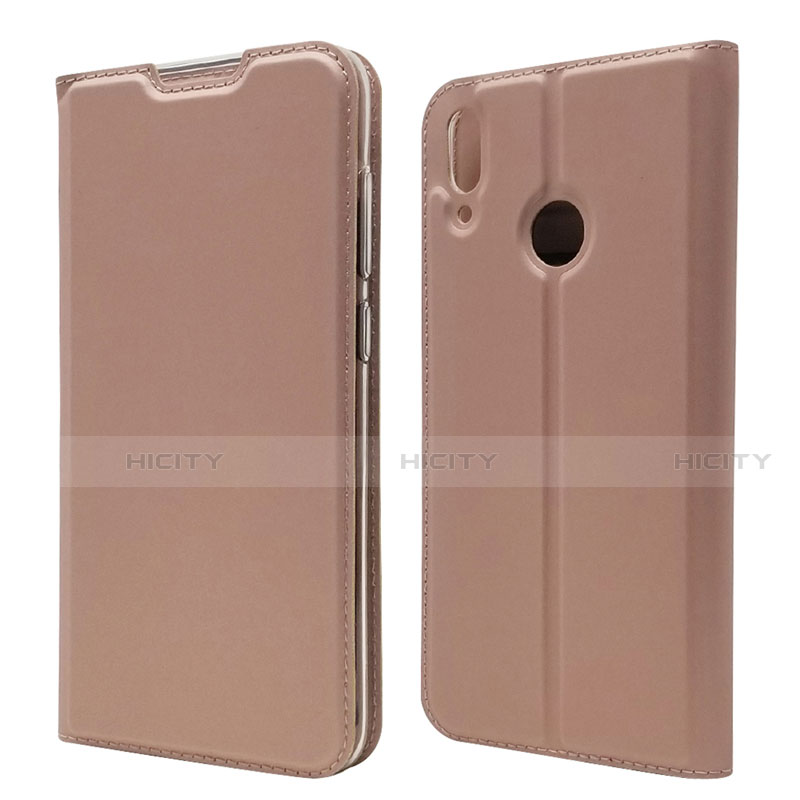 Funda de Cuero Cartera con Soporte Carcasa L06 para Huawei Y7 (2019) Oro Rosa