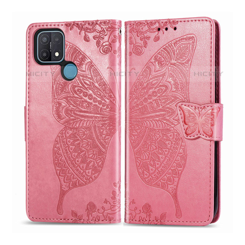 Funda de Cuero Cartera con Soporte Carcasa L06 para Oppo A35 Rosa