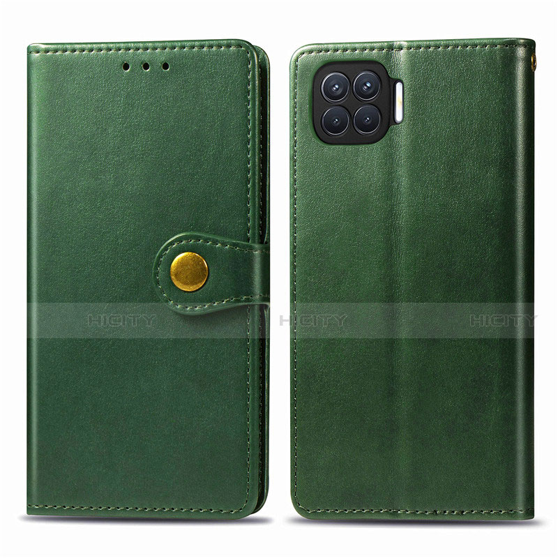 Funda de Cuero Cartera con Soporte Carcasa L06 para Oppo A93 Verde