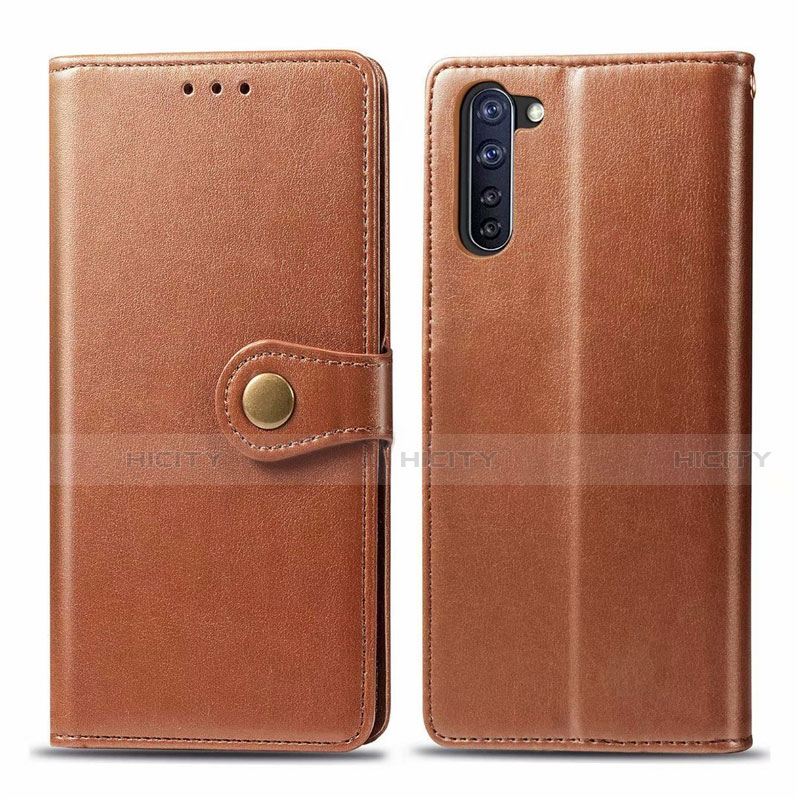 Funda de Cuero Cartera con Soporte Carcasa L06 para Oppo Reno3 A Marron