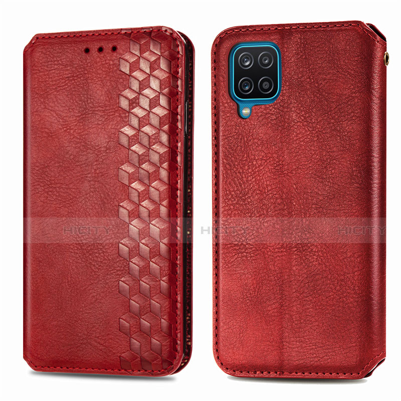 Funda de Cuero Cartera con Soporte Carcasa L06 para Samsung Galaxy A12