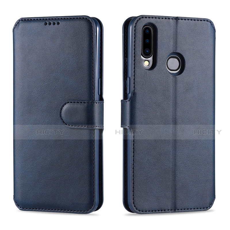 Funda de Cuero Cartera con Soporte Carcasa L06 para Samsung Galaxy A20s Azul