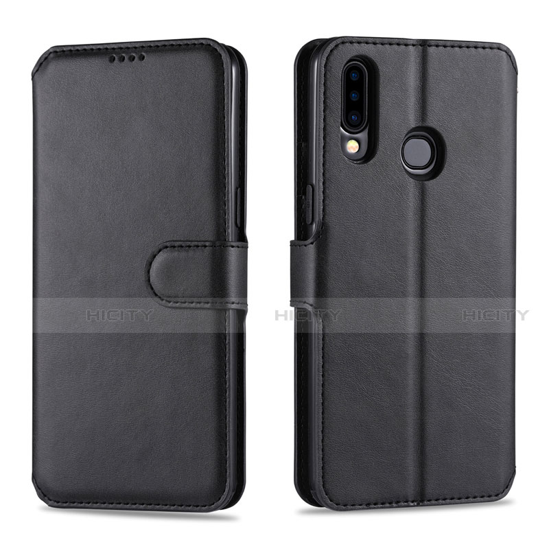 Funda de Cuero Cartera con Soporte Carcasa L06 para Samsung Galaxy A20s Negro