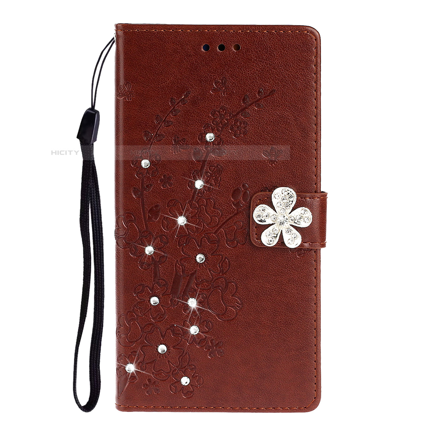 Funda de Cuero Cartera con Soporte Carcasa L06 para Samsung Galaxy A51 5G Marron