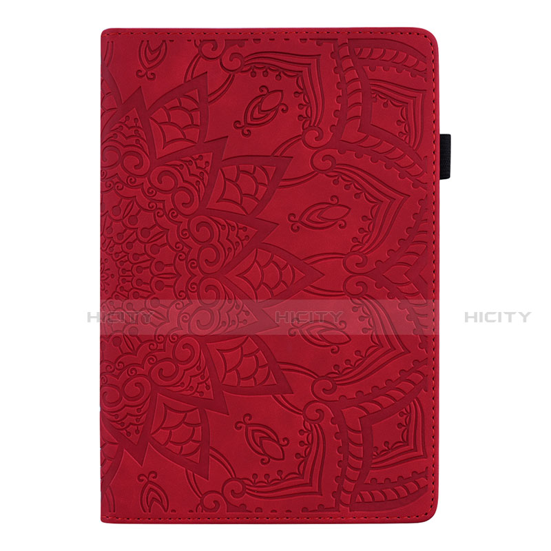 Funda de Cuero Cartera con Soporte Carcasa L06 para Samsung Galaxy Tab S6 Lite 4G 10.4 SM-P615 Rojo