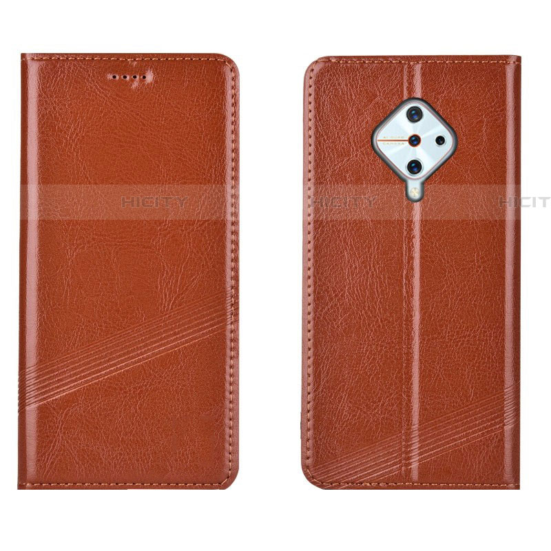 Funda de Cuero Cartera con Soporte Carcasa L06 para Vivo S1 Pro Naranja