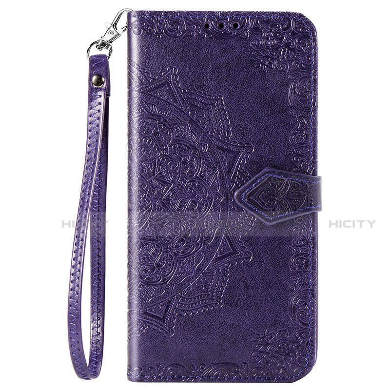 Funda de Cuero Cartera con Soporte Carcasa L06 para Vivo V20 Pro 5G Morado