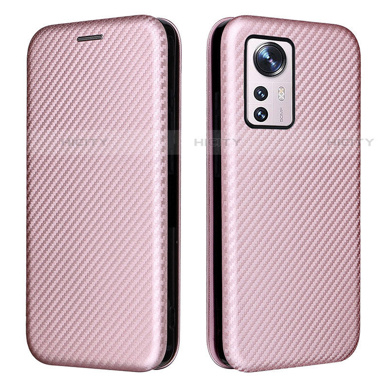 Funda de Cuero Cartera con Soporte Carcasa L06 para Xiaomi Mi 12 Lite 5G Oro Rosa