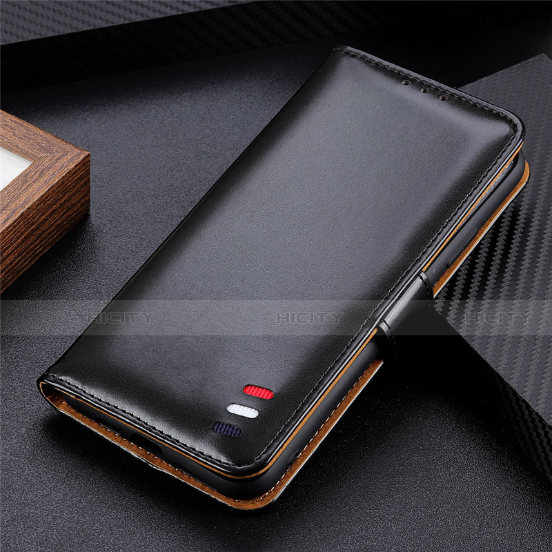 Funda de Cuero Cartera con Soporte Carcasa L06 para Xiaomi Mi Note 10 Lite Negro