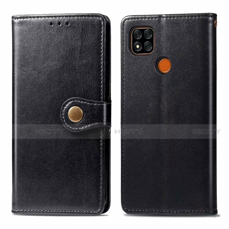 Funda de Cuero Cartera con Soporte Carcasa L06 para Xiaomi Redmi 9C NFC Negro