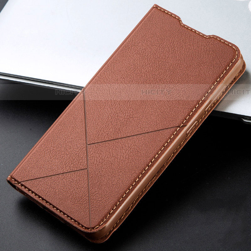 Funda de Cuero Cartera con Soporte Carcasa L06 para Xiaomi Redmi K30i 5G Marron