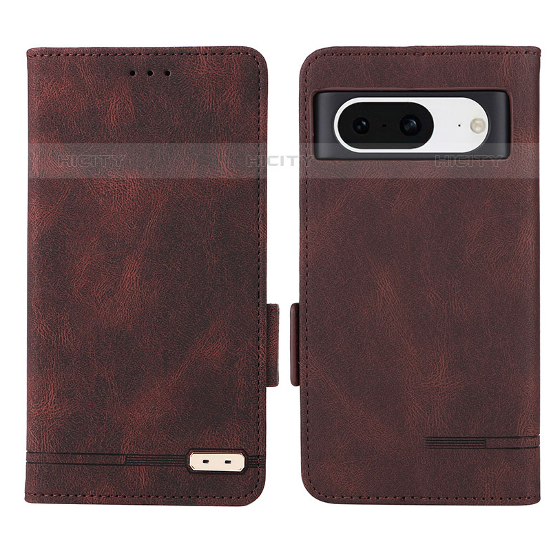 Funda de Cuero Cartera con Soporte Carcasa L06Z para Google Pixel 8 5G Marron