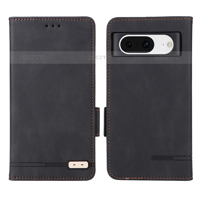 Funda de Cuero Cartera con Soporte Carcasa L06Z para Google Pixel 8 5G Negro