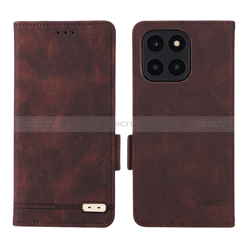 Funda de Cuero Cartera con Soporte Carcasa L06Z para Huawei Honor X6a