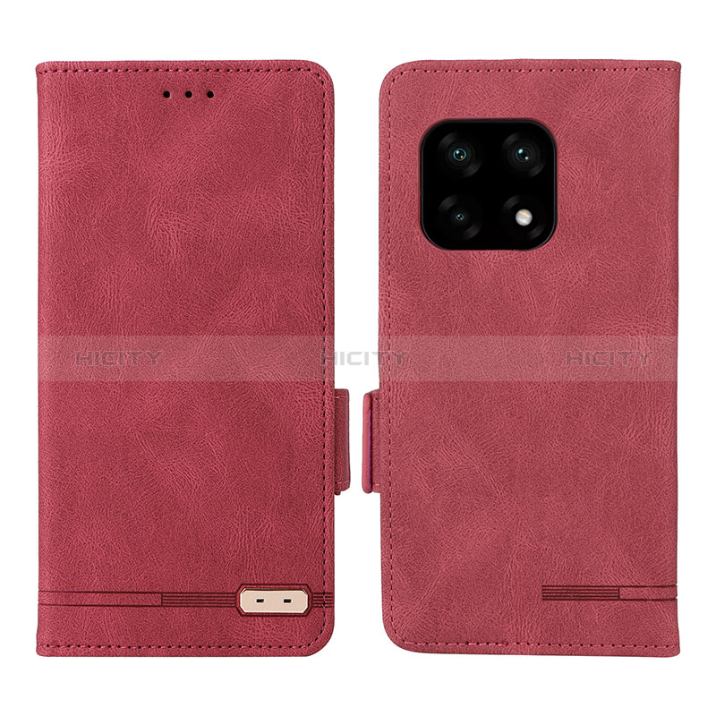 Funda de Cuero Cartera con Soporte Carcasa L06Z para OnePlus 10 Pro 5G Rojo