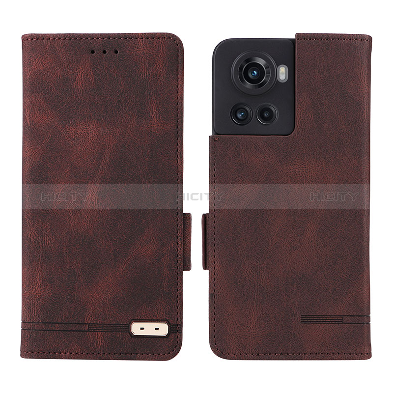 Funda de Cuero Cartera con Soporte Carcasa L06Z para OnePlus 10R 5G Marron