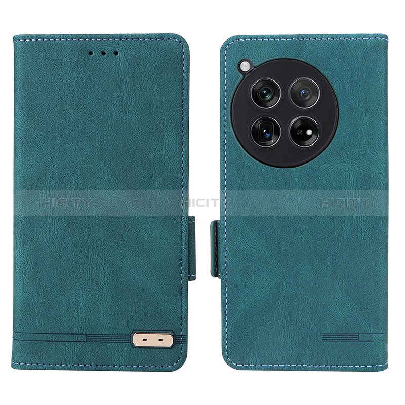 Funda de Cuero Cartera con Soporte Carcasa L06Z para OnePlus 12 5G Verde