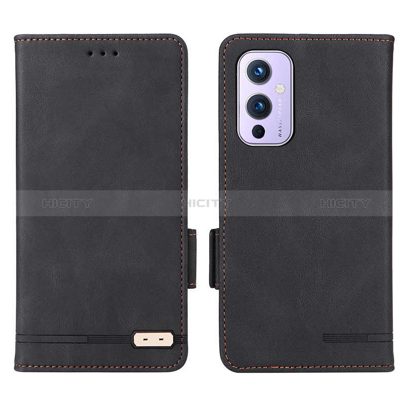 Funda de Cuero Cartera con Soporte Carcasa L06Z para OnePlus 9 5G Negro