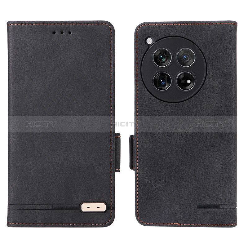 Funda de Cuero Cartera con Soporte Carcasa L06Z para OnePlus Ace 3 5G Negro