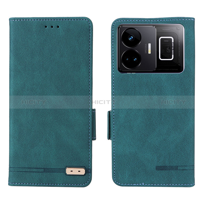 Funda de Cuero Cartera con Soporte Carcasa L06Z para Realme GT Neo5 240W 5G Verde