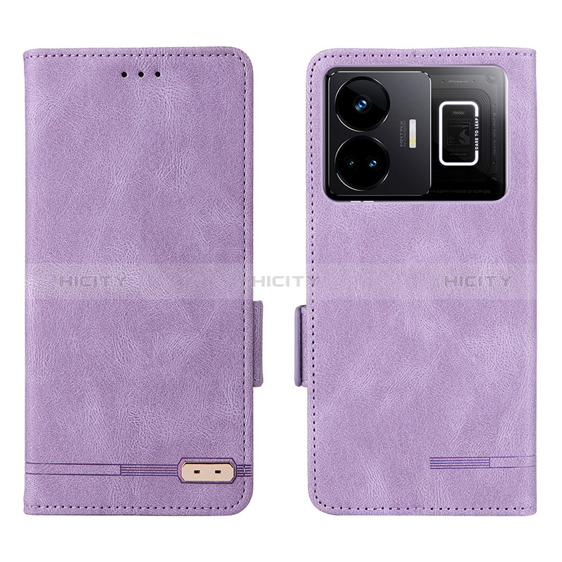 Funda de Cuero Cartera con Soporte Carcasa L06Z para Realme GT3 5G Morado