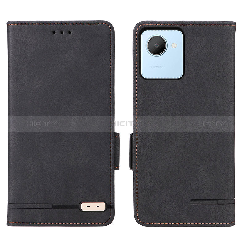 Funda de Cuero Cartera con Soporte Carcasa L06Z para Realme Narzo 50i Prime Negro