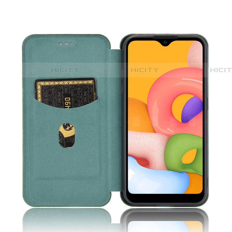 Funda de Cuero Cartera con Soporte Carcasa L06Z para Samsung Galaxy A01 SM-A015