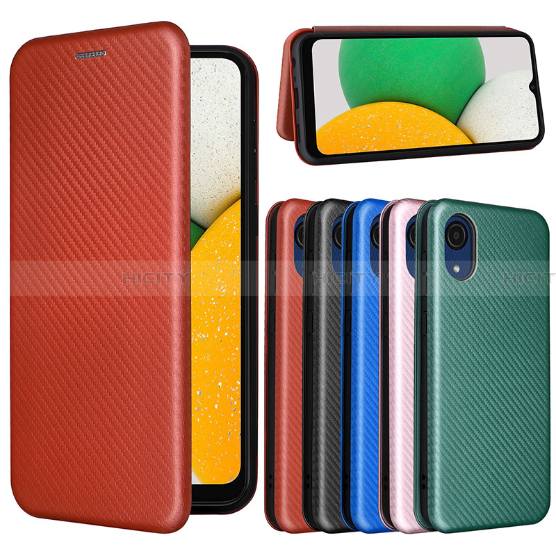 Funda de Cuero Cartera con Soporte Carcasa L06Z para Samsung Galaxy A03 Core