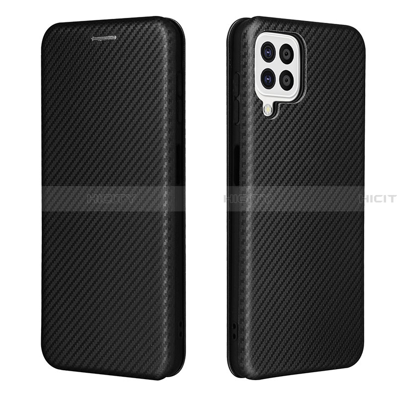 Funda de Cuero Cartera con Soporte Carcasa L06Z para Samsung Galaxy A22 4G Negro