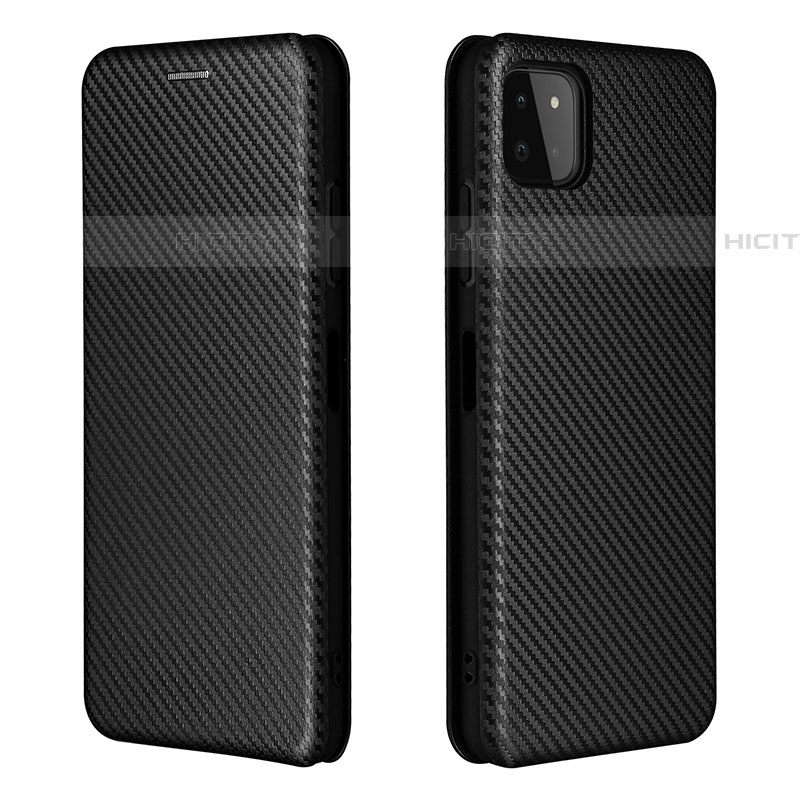 Funda de Cuero Cartera con Soporte Carcasa L06Z para Samsung Galaxy F42 5G Negro